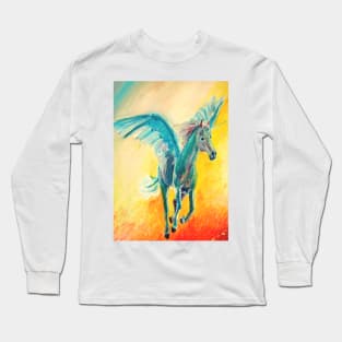 Running Rainbow Unicorn Long Sleeve T-Shirt